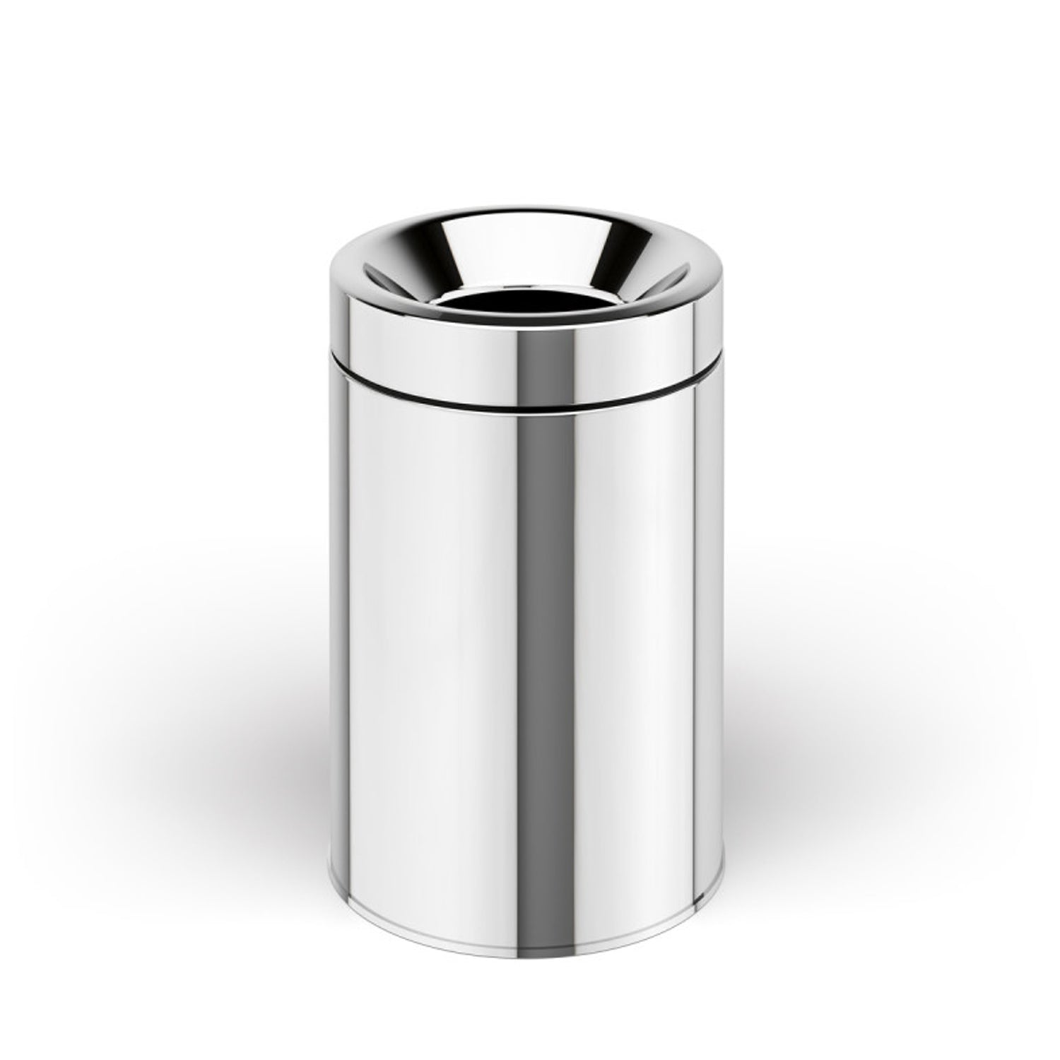 Pattumiera in acciaio inox lucido con secchiello e coperchio forato capienza 3Lt Lineabeta Sestei