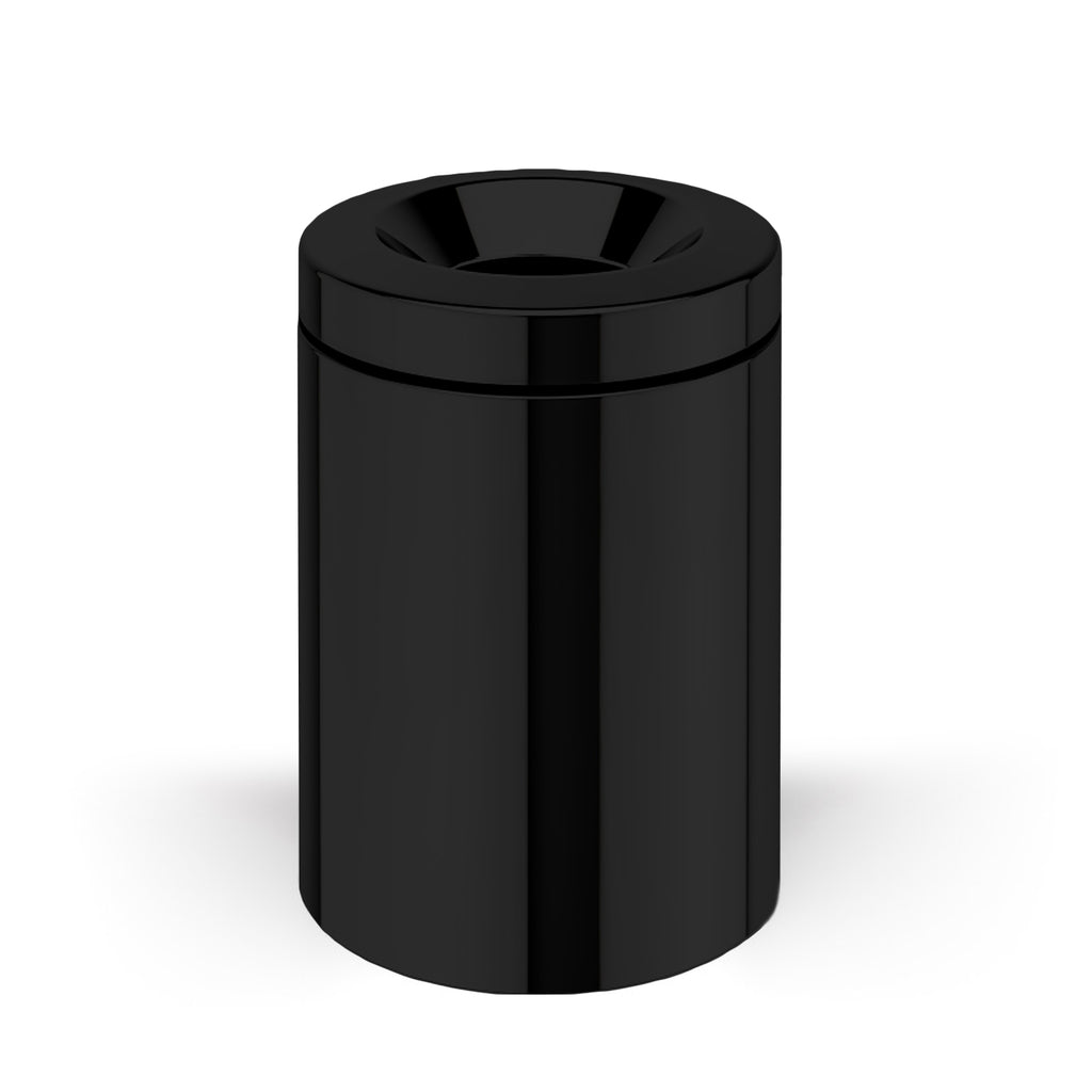 Pattumiera in acciaio inox verniciato nero con secchiello e coperchio forato capienza 5 Lt Lineabeta Sestei