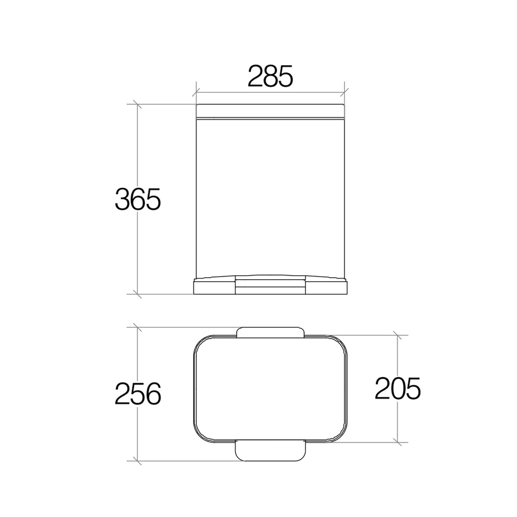 Pattumiera rettangolare  con apertura a pedale Lineabeta Sestei Capienza 12 Lt