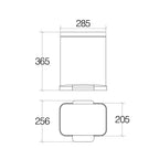 Pattumiera rettangolare  con apertura a pedale Lineabeta Sestei Capienza 12 Lt