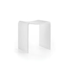 Sgabello in Mattstone bianco a forma di U collezione Scagni Lineabeta portata 150 Kg