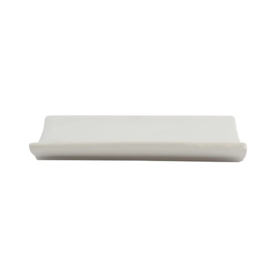 Porta Sapone in ceramica di colore bianco collezione Athena.