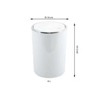 Elegante Pattumiera ribaltabile modello MIKA capienza 6L colore Bianco