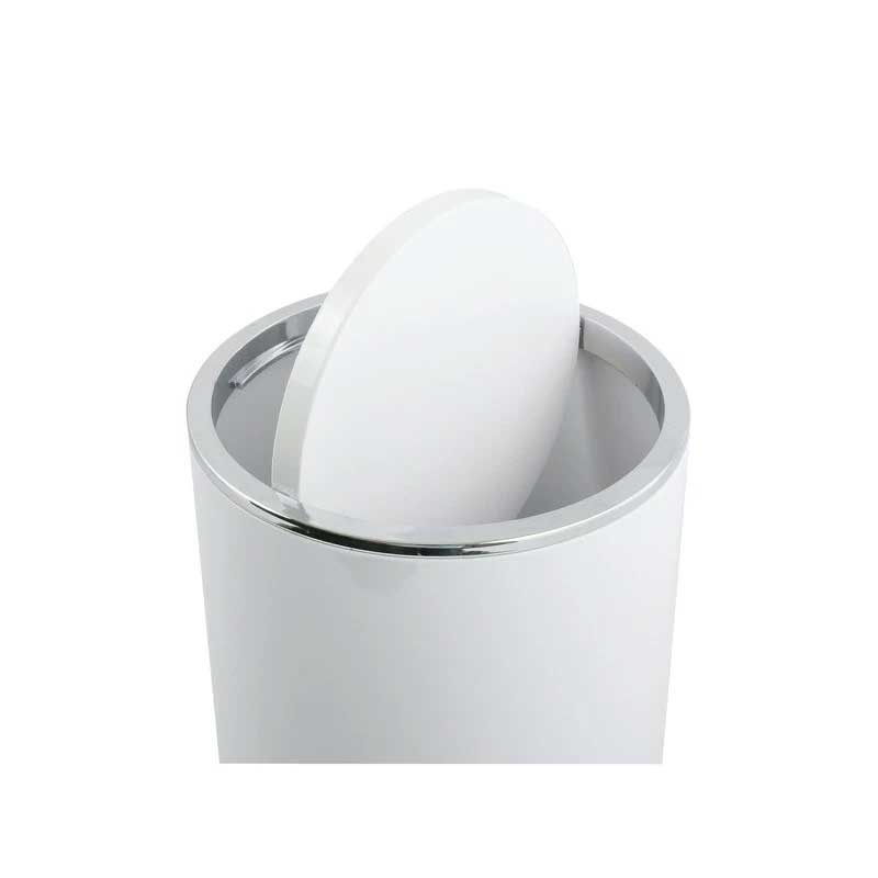 Elegante Pattumiera ribaltabile modello MIKA capienza 6L colore Bianco