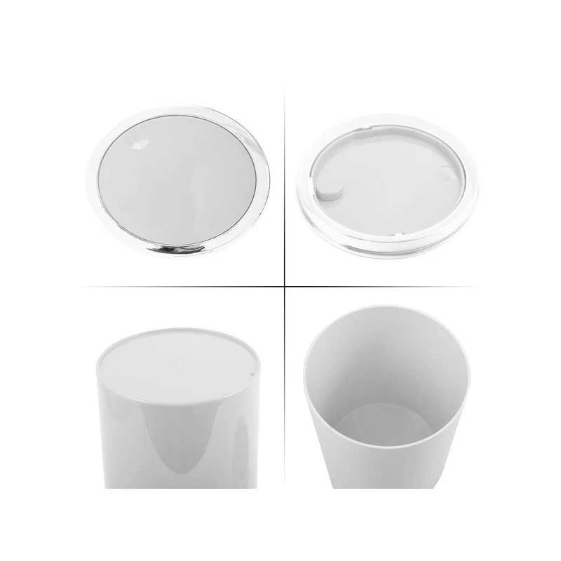 Elegante Pattumiera ribaltabile modello MIKA capienza 6L colore Bianco