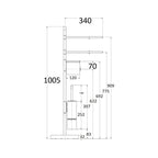 Piantana multifunzione in ottone altezza 100cm