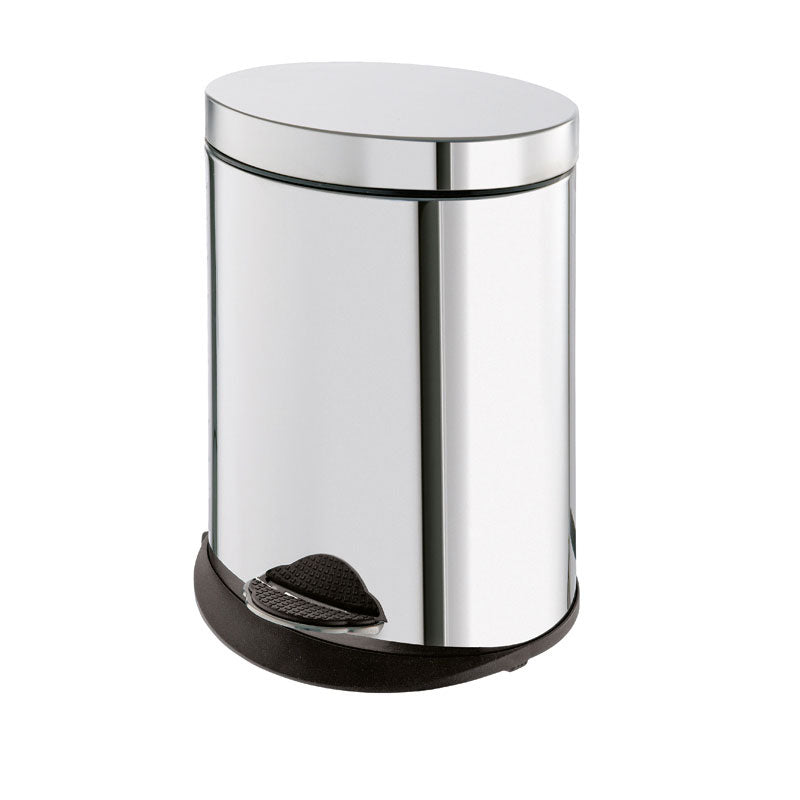 Portarifiuti ovale Gedy 5 lt. in acciaio inox cm 22