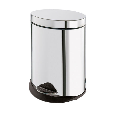 Portarifiuti ovale Gedy 5 lt. in acciaio inox cm 22
