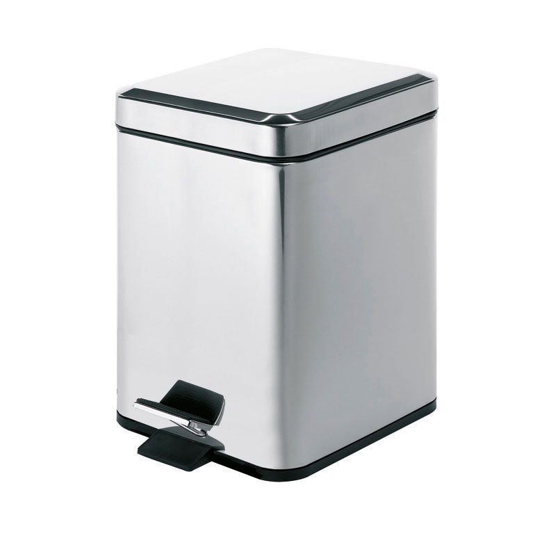 Portarifiuti quadrato Gedy Argenta 5 lt. in acciaio inox cm 20