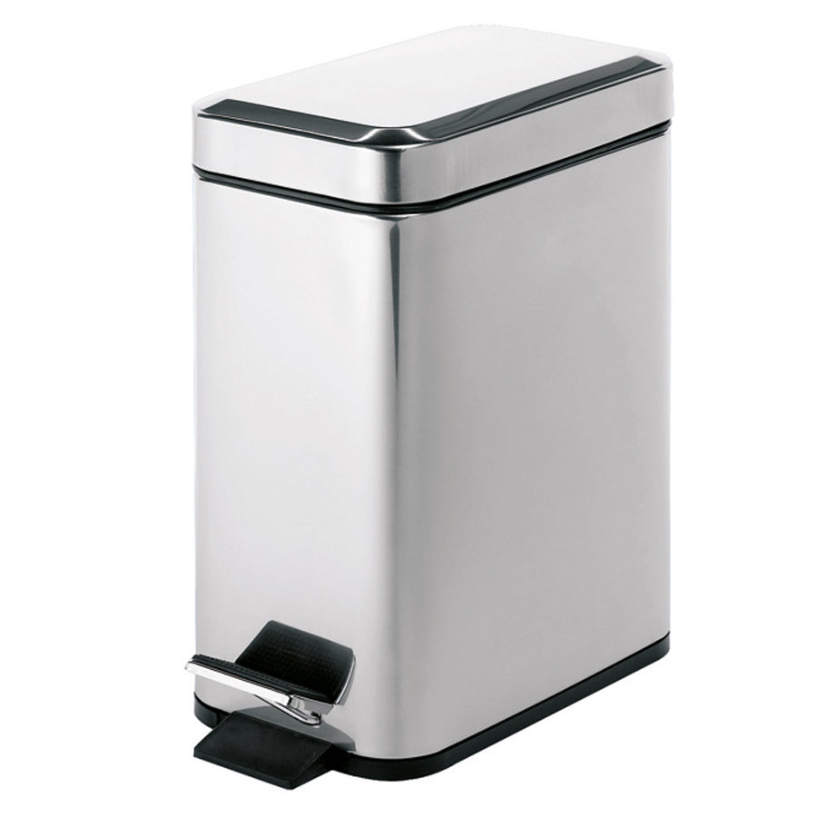 Portarifiuti rettangolare Gedy Argenta 5 lt. in acciaio inox cm 14x29