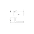 Porta rotolo da incollo o da fissare a parete in ottone verniciato nero opaco collezione SebecÃ  di Lineabeta