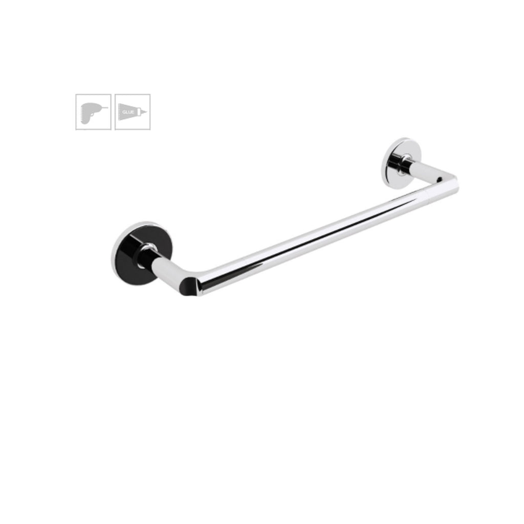 Porta asciugamani da incollo o da fissare a parete in ottone cromato collezione SebecÃ  di Lineabeta - 350mm