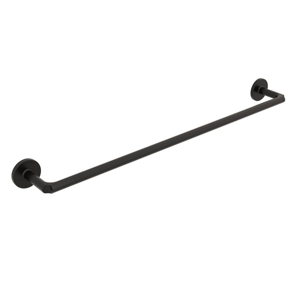Porta asciugamani da incollo o da fissare a parete in ottone verniciato nero opaco collezione SebecÃ  di Lineabeta - 650mm