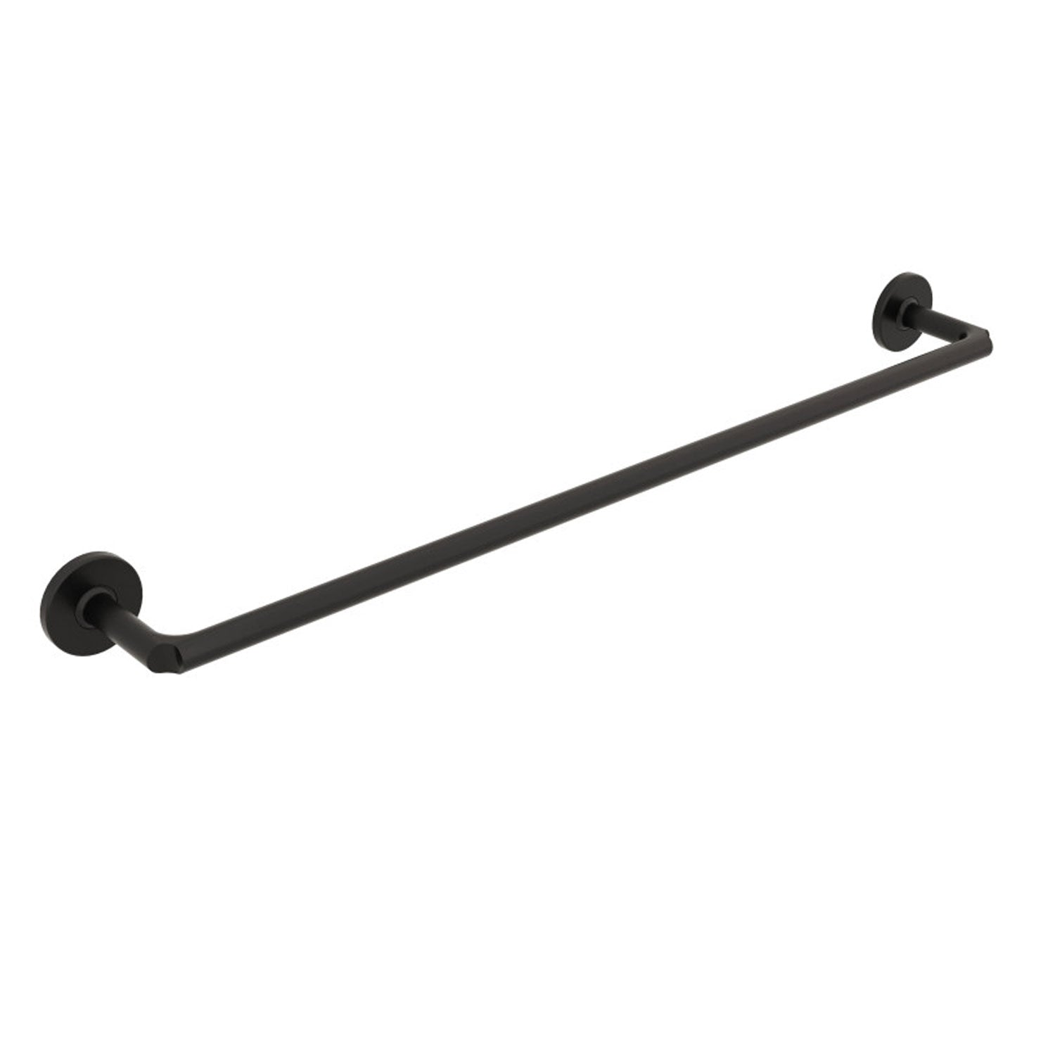 Porta asciugamani da incollo o da fissare a parete in ottone verniciato nero opaco collezione SebecÃ  di Lineabeta - 650mm