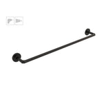 Porta asciugamani da incollo o da fissare a parete in ottone verniciato nero opaco collezione SebecÃ  di Lineabeta - 650mm
