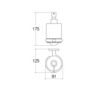Dispenser sapone da incollo o da fissare a parete in ottone verniciato nero opaco e vetro acidato collezione SebecÃ  di Lineabeta 250ml