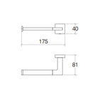 Porta rotolo da fissare a parete in ottone collezione Dado di Lineabeta - Metallo satinato