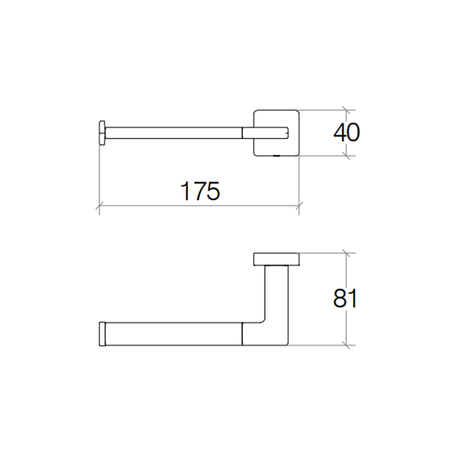 Porta rotolo da fissare a parete in ottone collezione Dado di Lineabeta - Metallo oro rosa