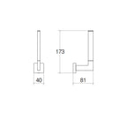 Porta rotolo con riserva da fissare a parete in ottone collezione Dado di Lineabeta - Metallo oro