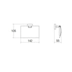 Porta rotolo coperto in ottone da fissare a parete collezione Dado di Lineabeta - Metallo oro