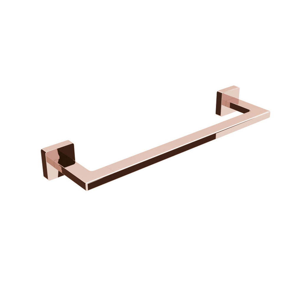 Porta asciugamani in ottone da fissare a parete collezione Dado di Lineabeta - Metallo oro rosa 340mm