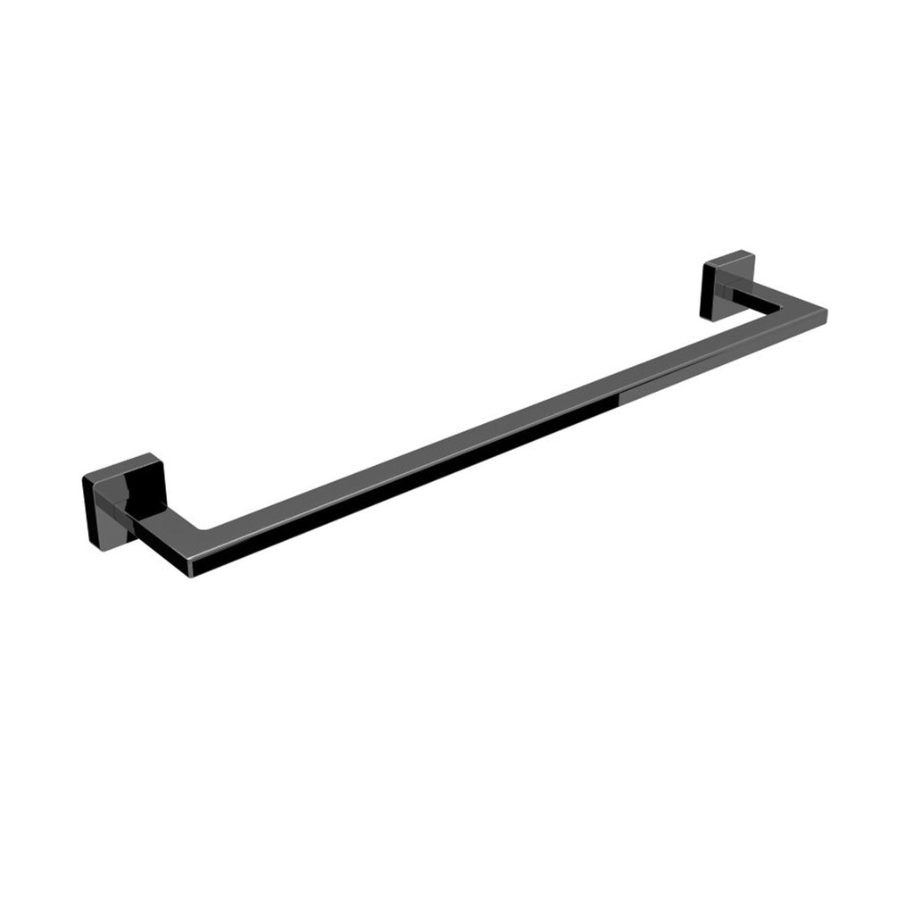 Porta asciugamani in ottone da fissare a parete collezione Dado di Lineabeta - Metallo nero opaco 490mm