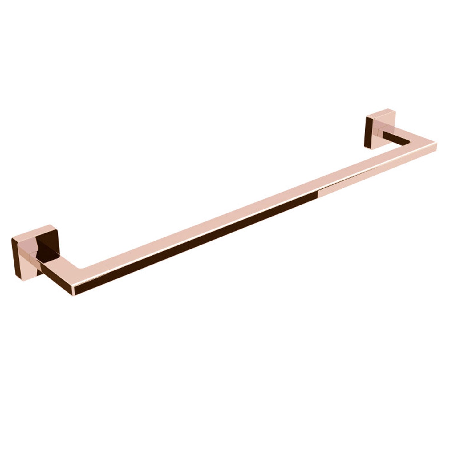 Porta asciugamani in ottone da fissare a parete collezione Dado di Lineabeta - Metallo oro rosa 490mm