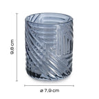 Portaspazzolini in vetro Gedy serie Corinne - Blu