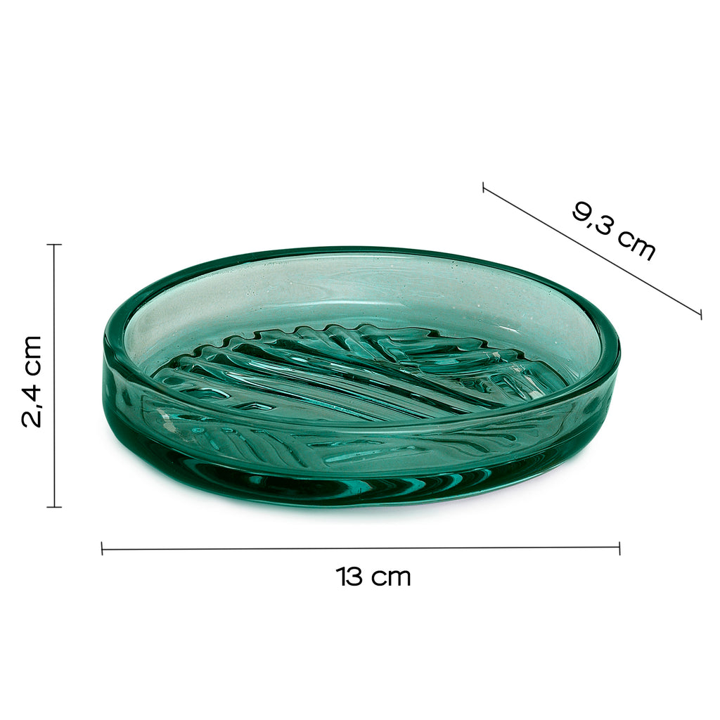 Portasapone in vetro Gedy serie Corinne - Verde