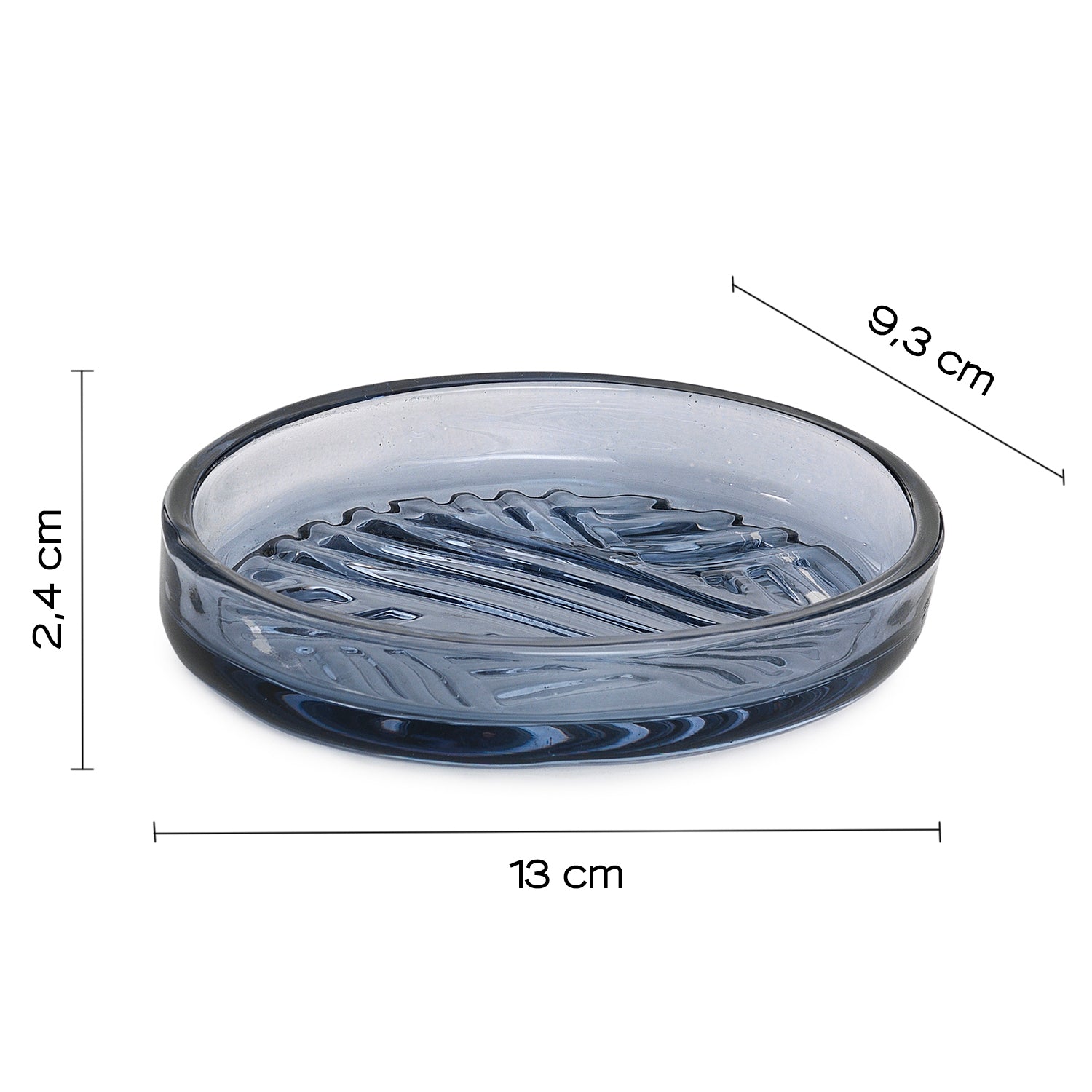 Portasapone in vetro Gedy serie Corinne - Blu