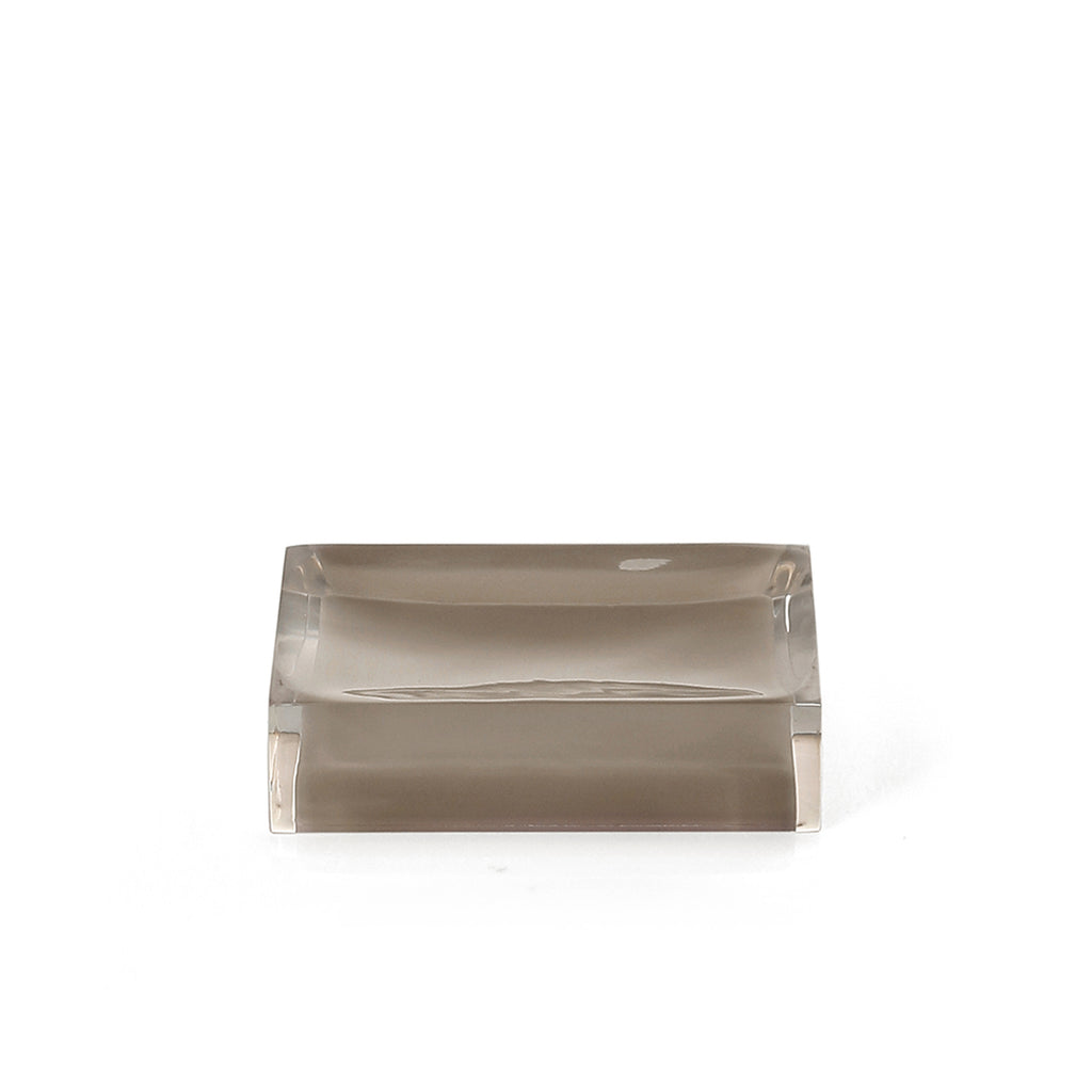 Portasapone da appoggio in resina collezione Gedy serie Rainbow - Tortora