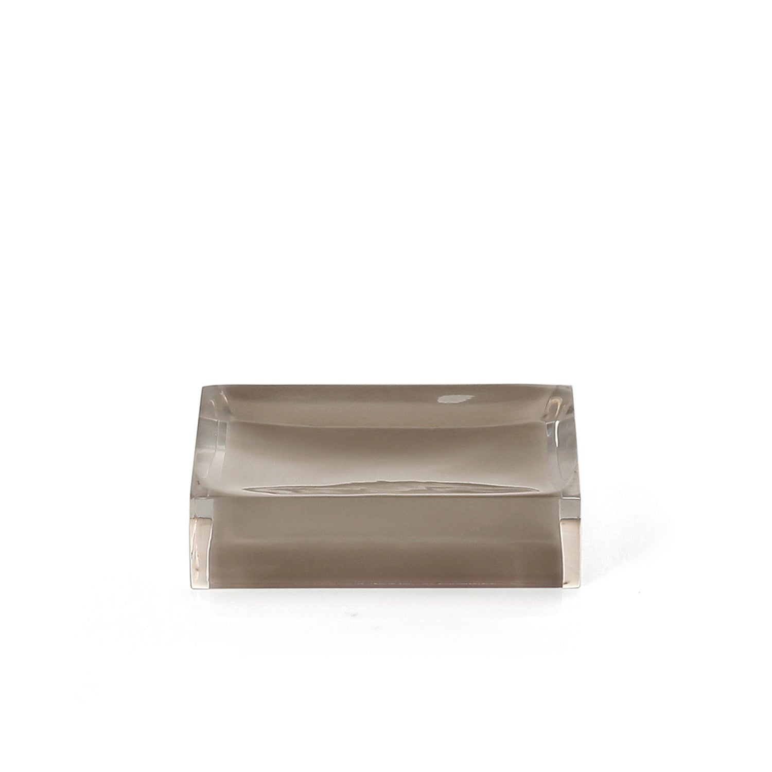 Portasapone da appoggio in resina collezione Gedy serie Rainbow - Tortora