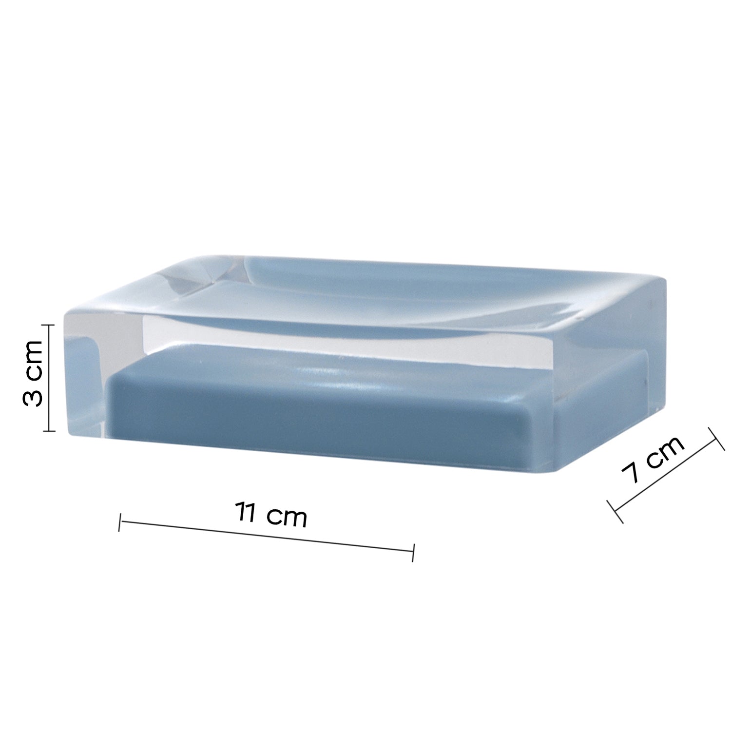 Portasapone da appoggio in resina collezione Gedy serie Rainbow - Celeste