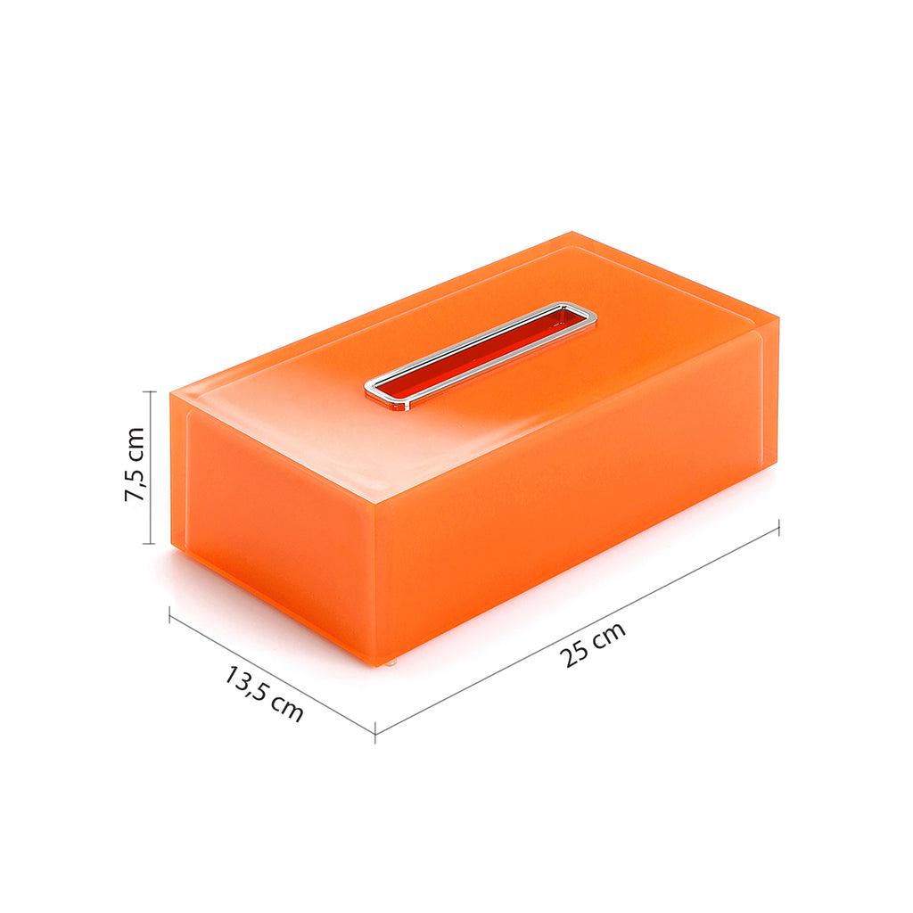 Portafazzoletti da appoggio Gedy serie Rainbow - Arancione