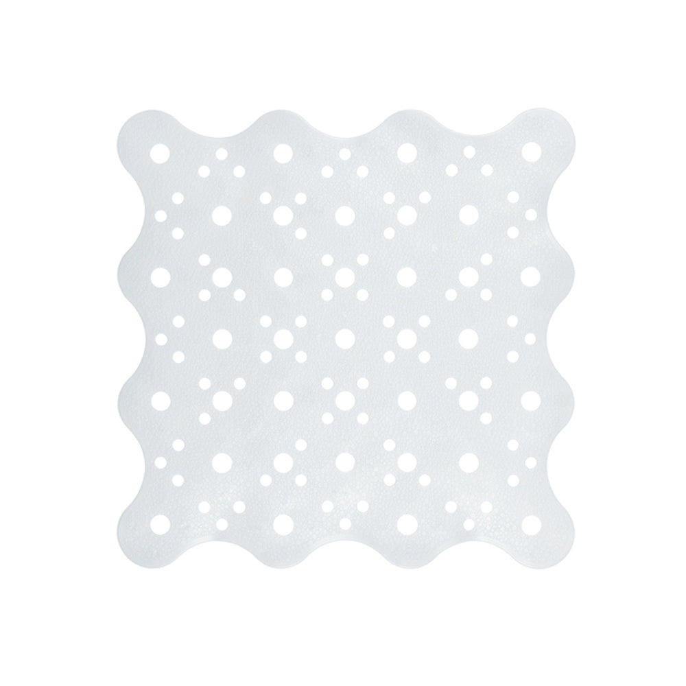 Tappeto antiscivolo per doccia in PVC bianco cm 51x51