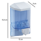 Dispenser dosa sapone o disinfettante mani a muro Gedy Snapper 450 ml in resina termoplastica bianco