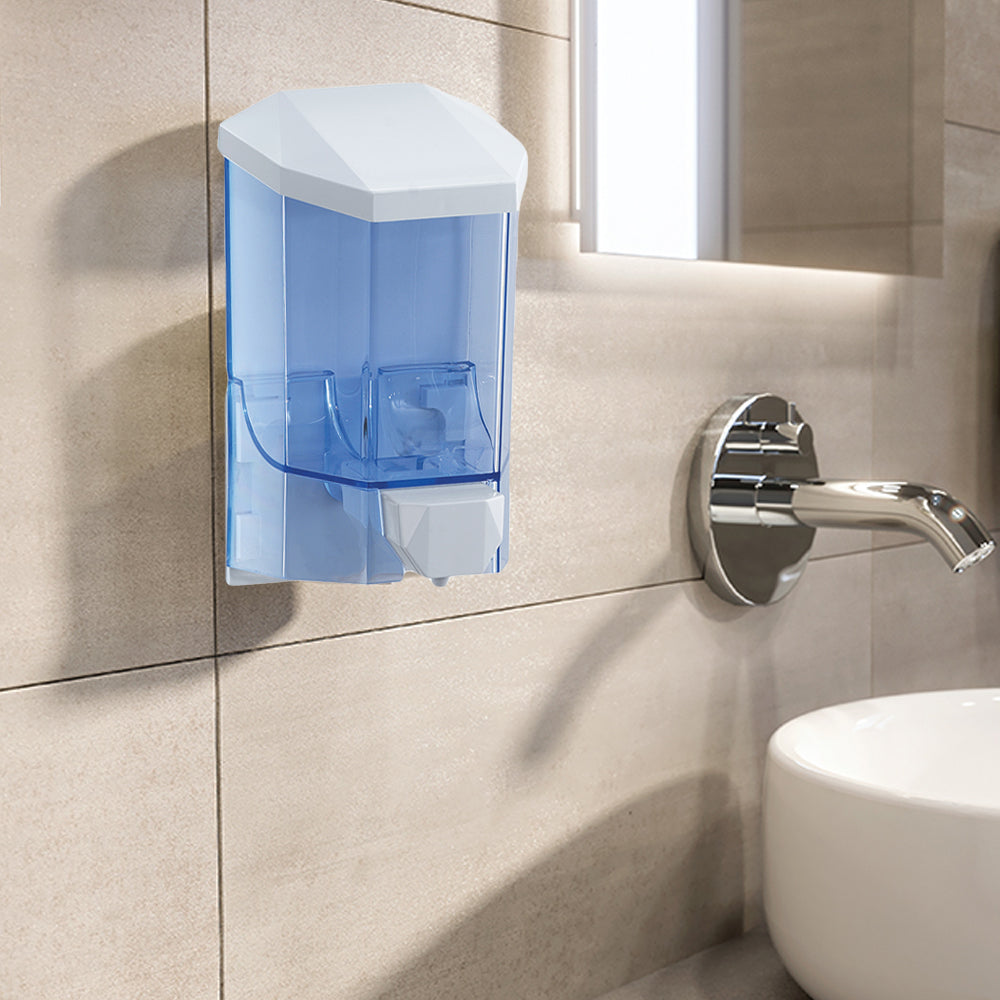Dispenser dosa sapone o disinfettante mani a muro Gedy Snapper 450 ml in resina termoplastica bianco