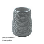 Portaspazzolini da appoggio in resina Gedy serie Gemini - Grigio