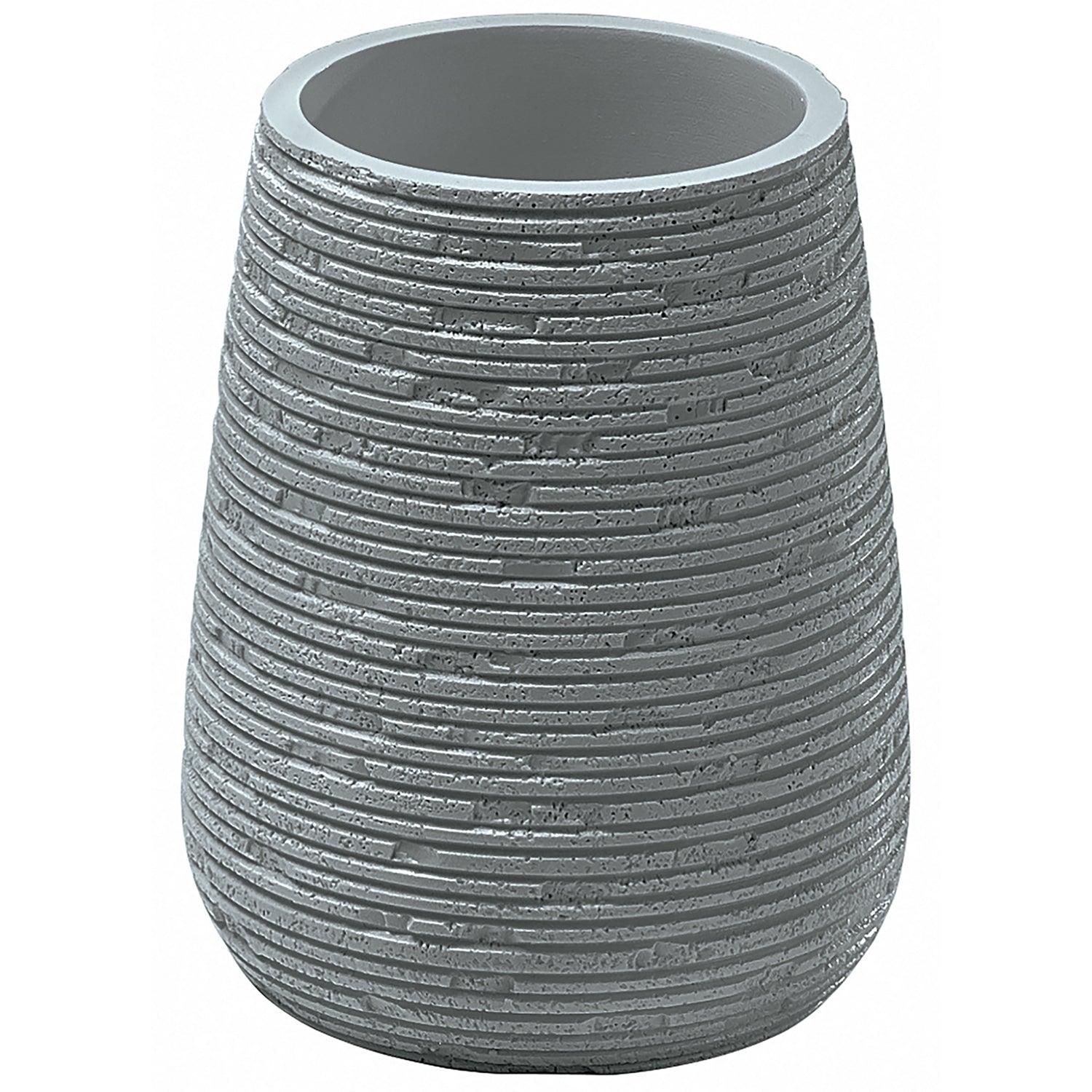 Portaspazzolini da appoggio in resina Gedy serie Gemini - Grigio