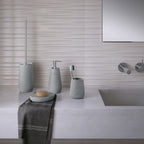 Scopino da appoggio in resina Gedy serie Gemini - Grigio