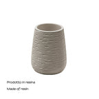 Portaspazzolini da appoggio in resina Gedy serie Gemini - Tortora