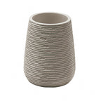 Portaspazzolini da appoggio in resina Gedy serie Gemini - Tortora