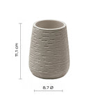 Portaspazzolini da appoggio in resina Gedy serie Gemini - Tortora