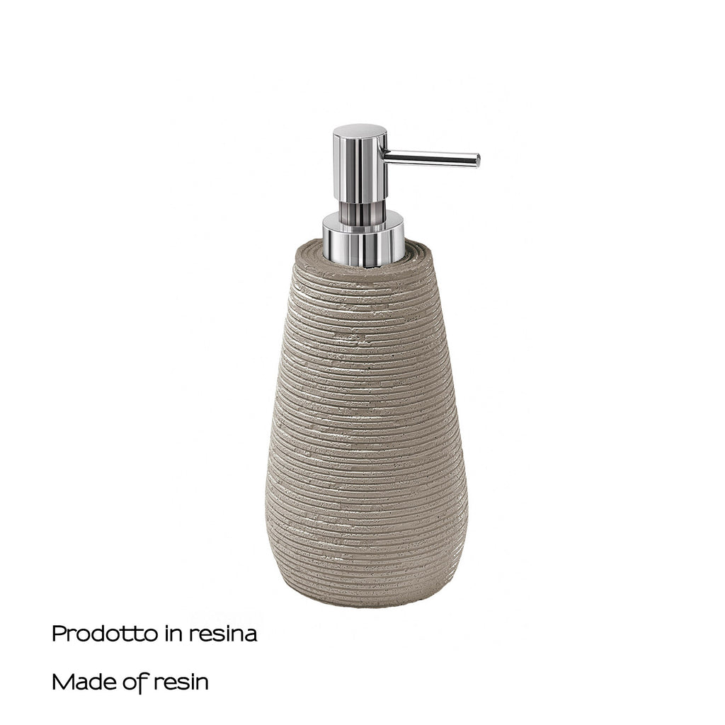 Dosasapone da appoggio in resina Gedy serie Gemini - Tortora