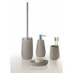 Dosasapone da appoggio in resina Gedy serie Gemini - Tortora