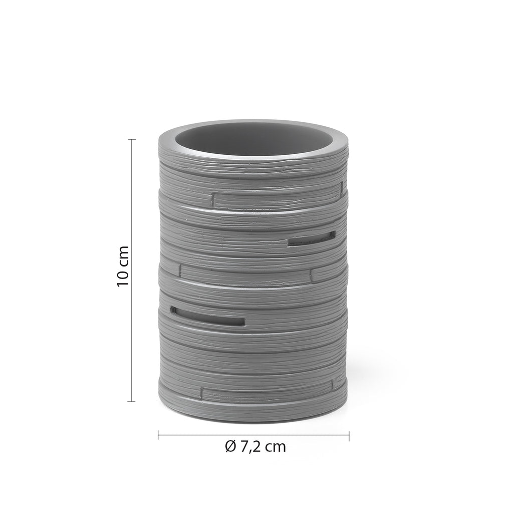 Portaspazzolini in resina Gedy serie Helen - Grigio