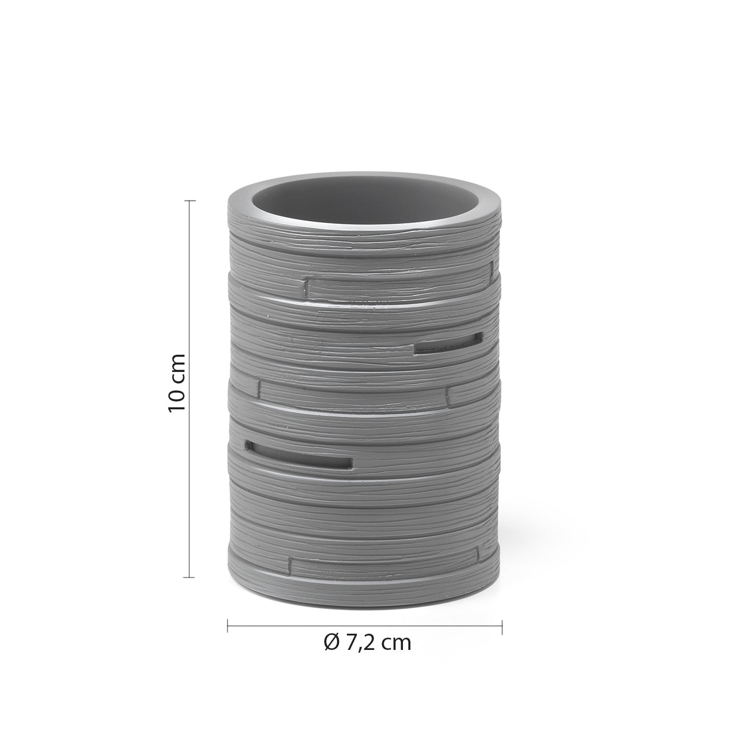 Portaspazzolini in resina Gedy serie Helen - Grigio