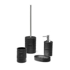 Portaspazzolini in resina Gedy serie Helen - Nero