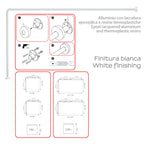 Asta doccia angolare in Alluminio 80x170 cm di Gedy - Bianco