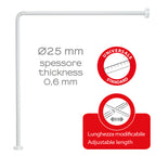 Asta doccia angolare in Alluminio 80x80 cm di Gedy - Bianco